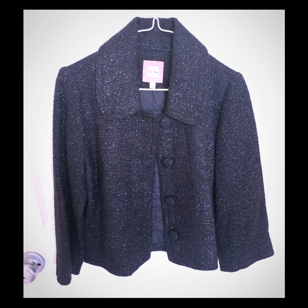 Old Navy Black sparkle Cropped blazer Small